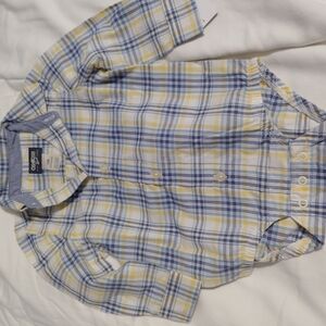 OshKosh B'gosh Blue and Yellow Plaid Bodysuit